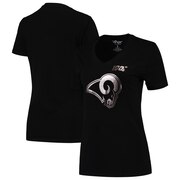 Add Los Angeles Rams G-III 4Her by Carl Banks Women's NFL 100th Season Fair Catch V-Neck T-Shirt - Black To Your NFL Collection