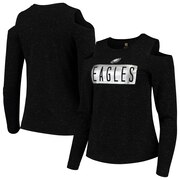 Add Philadelphia Eagles Junior's Kicker Cold Shoulder Long Sleeve T-Shirt – Black To Your NFL Collection