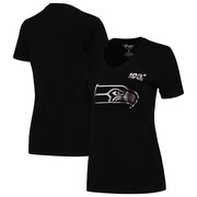 Add Seattle Seahawks G-III 4Her by Carl Banks Women's NFL 100th Season Fair Catch V-Neck T-Shirt - Black To Your NFL Collection