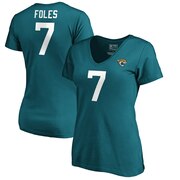 Add Nick Foles Jacksonville Jaguars NFL Pro Line by Fanatics Branded Women's Authentic Stack Name & Number V-Neck T-Shirt - Teal To Your NFL Collection