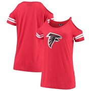 Add Atlanta Falcons New Era Women's Varsity Cold Shoulder T-Shirt - Red To Your NFL Collection