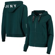 Add Philadelphia Eagles DKNY Sport Women's Zoey Crop Full-Zip Hoodie - Midnight Green To Your NFL Collection