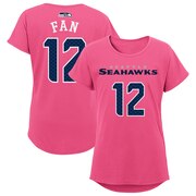 Order Fan 12 Seattle Seahawks Girls Youth Dolman Mainliner Name & Number T-Shirt – Pink at low prices.