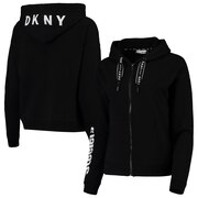 Add Pittsburgh Steelers DKNY Sport Women's Zoey Crop Full-Zip Hoodie - Black To Your NFL Collection