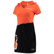 Cincinnati Bengals Refried Tees Women's Hooded Mini Dress - Orange/Black