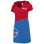 Buffalo Bills Refried Tees Women's Hooded Mini Dress - Red/Royal