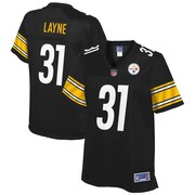 Add Justin Layne Pittsburgh Steelers NFL Pro Line Women's Team Player Jersey – Black To Your NFL Collection