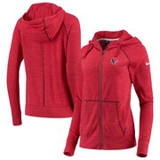 Add Houston Texans Nike Women's Gym Vintage Raglan Full-Zip Hoodie - Heathered Red To Your NFL Collection