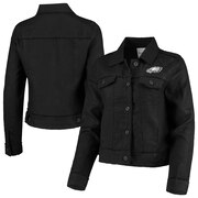 Add Philadelphia Eagles Tommy Bahama Women's Two Palms Raw Edge Button-Up Jacket – Black To Your NFL Collection