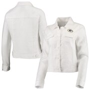 Add Green Bay Packers Tommy Bahama Women's Two Palms Raw Edge Button-Up Jacket – White To Your NFL Collection