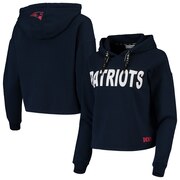 Add New England Patriots DKNY Sport Women's Maddie Crop Pullover Hoodie - Navy To Your NFL Collection