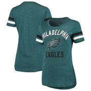 Add Philadelphia Eagles G-III 4Her by Carl Banks Women's Extra Point Bling Tri-Blend T-Shirt – Green To Your NFL Collection