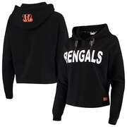 Add Cincinnati Bengals DKNY Sport Women's Maddie Crop Pullover Hoodie - Black To Your NFL Collection