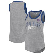 Add New York Giants Touch by Alyssa Milano Women's Varsity Scoop Neck Tank Top – Heathered Gray To Your NFL Collection