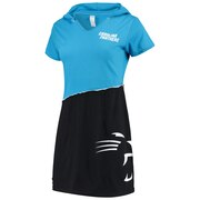 Add Carolina Panthers Refried Tees Women's Hooded Mini Dress - Blue/Black To Your NFL Collection
