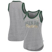 Add Green Bay Packers Touch by Alyssa Milano Women's Varsity Scoop Neck Tank Top – Heathered Gray To Your NFL Collection