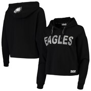 Add Philadelphia Eagles DKNY Sport Women's Maddie Crop Pullover Hoodie - Black To Your NFL Collection