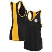 Add Pittsburgh Steelers Fanatics Branded Women's Turning Up the Heat Tank Top – Black/Gold To Your NFL Collection