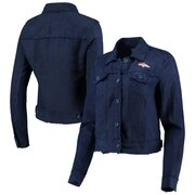 Add Denver Broncos Tommy Bahama Women's Two Palms Raw Edge Button-Up Jacket – Navy To Your NFL Collection