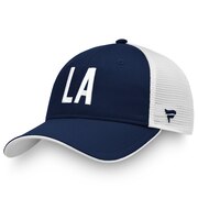 Add Los Angeles Rams NFL Pro Line by Fanatics Branded Women's Iconic Scoreboard Trucker Adjustable Hat - Navy/White To Your NFL Collection