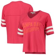 Add Tampa Bay Buccaneers Junk Food Women's Football Half-Sleeve V-Neck T-Shirt - Red To Your NFL Collection