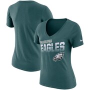 Add Philadelphia Eagles Nike Women's Sideline V-Neck T-Shirt - Midnight Green To Your NFL Collection