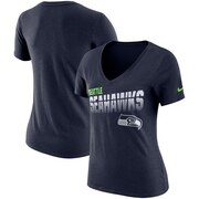 Add Seattle Seahawks Nike Women's Sideline V-Neck T-Shirt - College Navy To Your NFL Collection