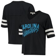 Add Carolina Panthers Junk Food Women's Football Half-Sleeve V-Neck T-Shirt - Black To Your NFL Collection