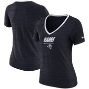 Add Los Angeles Rams Nike Women's Legend Velocity V-Neck Performance T-Shirt – Heathered Navy To Your NFL Collection