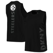 Add Pittsburgh Steelers DKNY Sport Women's Olivia Tri-Blend Tank Top - Black To Your NFL Collection