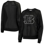 Add Cincinnati Bengals DKNY Sport Women's Lauren Mesh Long Sleeve T-Shirt – Black To Your NFL Collection