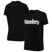 Add Pittsburgh Steelers DKNY Sport Women's Players Side-Tie T-Shirt – Black To Your NFL Collection