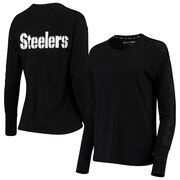 Add Pittsburgh Steelers DKNY Sport Women's Gabby Mesh Long Sleeve T-Shirt – Black To Your NFL Collection