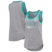 Add Miami Dolphins Touch by Alyssa Milano Women's Varsity Scoop Neck Tank Top – Heathered Gray To Your NFL Collection