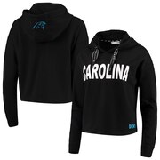 Add Carolina Panthers DKNY Sport Women's Maddie Crop Pullover Hoodie - Black To Your NFL Collection