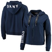 Add Tennessee Titans DKNY Sport Women's Zoey Crop Full-Zip Hoodie - Navy To Your NFL Collection