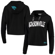 Add Jacksonville Jaguars DKNY Sport Women's Maddie Crop Pullover Hoodie - Black To Your NFL Collection