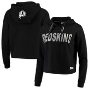 Add Washington Redskins DKNY Sport Women's Maddie Crop Pullover Hoodie - Black To Your NFL Collection