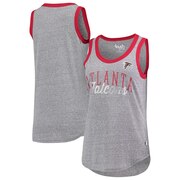 Add Atlanta Falcons Touch by Alyssa Milano Women's Varsity Scoop Neck Tank Top – Heathered Gray To Your NFL Collection