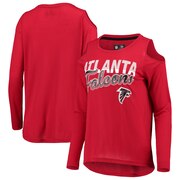 Add Atlanta Falcons G-III 4Her by Carl Banks Women's Crackerjack Cold Shoulder Long Sleeve T-Shirt - Red To Your NFL Collection