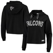 Add Atlanta Falcons DKNY Sport Women's Maddie Crop Pullover Hoodie - Black To Your NFL Collection