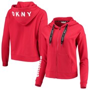 Add Tampa Bay Buccaneers DKNY Sport Women's Zoey Crop Full-Zip Hoodie - Red To Your NFL Collection