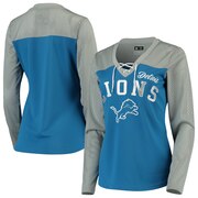 Add Detroit Lions G-III 4Her by Carl Banks Women's Laces Out Long Sleeve T-Shirt – Blue/Silver To Your NFL Collection