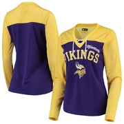 Add Minnesota Vikings G-III 4Her by Carl Banks Women's Laces Out Long Sleeve T-Shirt – Purple/Gold To Your NFL Collection