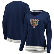 Add Chicago Bears Fanatics Branded Women's Roaring Glory Historic Logo Pullover Sweatshirt – Navy To Your NFL Collection