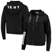 Add Jacksonville Jaguars DKNY Sport Women's Zoey Crop Full-Zip Hoodie - Black To Your NFL Collection