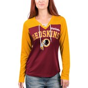 Add Washington Redskins G-III 4Her by Carl Banks Women's Laces Out Long Sleeve T-Shirt – Burgundy/Gold To Your NFL Collection