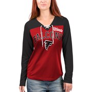 Add Atlanta Falcons G-III 4Her by Carl Banks Women's Laces Out Long Sleeve T-Shirt – Red/Black To Your NFL Collection