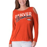 Add Denver Broncos G-III 4Her by Carl Banks Women's Crackerjack Cold Shoulder Long Sleeve T-Shirt - Orange To Your NFL Collection