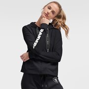 Add Oakland Raiders DKNY Sport Women's Zoey Crop Full-Zip Hoodie - Black To Your NFL Collection